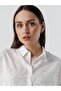 Women's White Brode Heart Pattern Embroidered Cotton Shirt 12A-2355 - 5