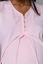 Women's Powder Lace Special Design Long Sleeve Cotton Maternity Pajama Set - 7