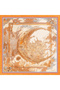 Hilal City - Orange - 100% Silk Twill Scarf - 90X90 cm - 5