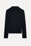 Women's Black Modal Blend High Neck Long Sleeve T-Shirt