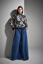 Patterned Stand Collar Multi Knit Sweater - 2