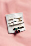 3 Pieces of Cherry Clip with Stone and Pearl, 5.5 Cm. - 7