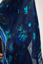 Garden of the Night - Blue - Aurora Patterned Janjan Shawl - 70X190 cm - 4