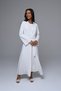 Women's Ecru Lace Full Length Winter Long Sleeve Special Design Maternity Nightgown Nightgown Set of 2
