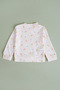 Rabbit Patterned Crew Neck Fleece Girls' Pajama Set - 3