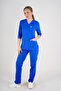 Unisex Cobalt Blue Violet Model Scrubs Suit Doctor Nurse Uniform