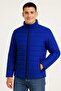 Men's Bomber Jacket Water Repellent Quilted Lined Zipper Pocket Jacket Cobalt Blue - 5