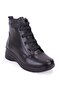 Dza07-13091527 Black Daily Flat Sole Leather Women's Boots