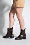 Glenda Yan Women's Boots with Pin Detail Brown - 2
