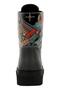 Women's Vegan Leather Black Long Boots - Stay Groovy Design - 6