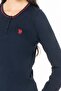 Women's Buttoned Crew Neck Long Sleeve Pajama Set S26141 Relaxed Fit - 3