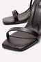 Brown - Single Strap Thin Heeled Women's Shoes - 3