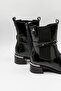 Women's Genuine Leather Elastic Fantasy Boots 2352402K - Black Patent Leather - 36 - 3