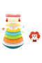 - Baby Stacking Rings with Lion Topper Toy - Red - 6