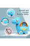 -Baby Dinosaur Push And Pull Toy Car W/ Wheels-Blue - 2