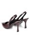 Lavender Flexible Soft Non-Slip Sole (8 cm) Burgundy Patent Leather Open Elastic Women's Heeled Shoes - 6