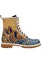 Women's Vegan Leather Yellow Long Boots - Robo Shibuya Design - 4