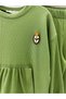 Girl's Suit with Kangaroo Pockets and Daisy Accessories in Green - 3