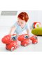 -Baby Dinosaur Push And Pull Toy Car With Wheels-Red - 6