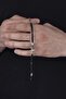 Black Lava Stone Hematite Transitional Natural Stone Men's Bracelet - 2