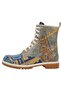 Women's Vegan Leather Yellow Long Boots - Robo Shibuya Design - 3