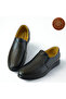 Men's Genuine Leather Ultra Comfortable Orthopedic Rubber Sole Everyday Black Ultra Comfortable Everyday Black Shoes