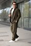 Khaki Velvet Men's Shirt and Pants Set E7334 - 3