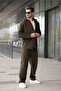 Khaki Velvet Men's Shirt and Pants Set E7334 - 4