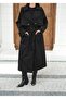 Black Belted Oversize Trench Coat - Stylish and Timeless Style - 2