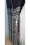 Saten Fabric Background Curtain with Silver Details, Matching Black and Navy Blue - 2