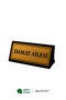Black Plexiglass Top with Double-Sided Gold Metal Lettering'Groom Family' - 100 mm X 50 mm from Table Lettering Series - 4