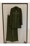 New Season Shirt Collar Elastic Waist Tunic and Elastic Waist Fabric Pants with Pockets Top and Bottom Set - 5