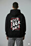 سويت شيرت Never Look Back بطباعة خلفية كبيرة الحجم للجنسين