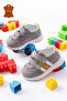 Gray Genuine Leather Orthopedic Velcro Boys' First Step Baby Sneakers - 4