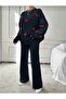 Heart Sweater Pants Two-Piece Knit Set - 2
