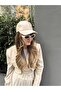 Unisex Vegan Leather Cap Hat Cream