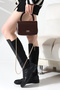 Box Model Brown Women's Bag |   Small Size Stylish Hand and Shoulder Bag with Gold Chain Strap