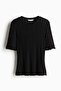 Rib-knit top