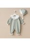 Baby Girl Newborn Cotton Romper Set Hospital خروج Woven Fabric Floral Baby Set - 5