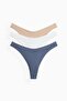 3-pack microfibre thong briefs