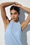 Linen-blend halterneck dress - 2
