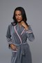 Women's Fleece Smoked Shawl Collar 100% Cotton Winter Special Design Full Length Dressing Gown - 6