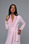 Women's Pink Quilted Shawl Collar Winter Special Design Dressing Gown