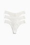 3-pack microfibre and lace thong briefs - 5