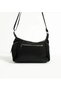Casual Bag Black 5 Compartments Women's Crossbody and Shoulder Bag - 4