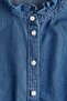 Frill-trimmed denim blouse - 6