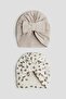 2-pack knot-detail hats