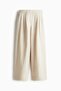 Wide linen-blend trousers