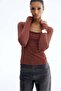 Long-sleeved jersey top
