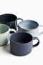 4-pack stoneware mugs